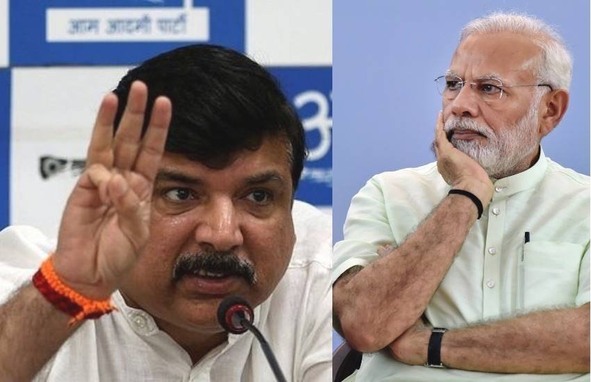 आप नेता संजय सिंह और पीएम नरेंद्र मोदी। (फोटोः पीटीआई) आप नेता संजय सिंह और पीएम नरेंद्र मोदी। (फोटोः पीटीआई)