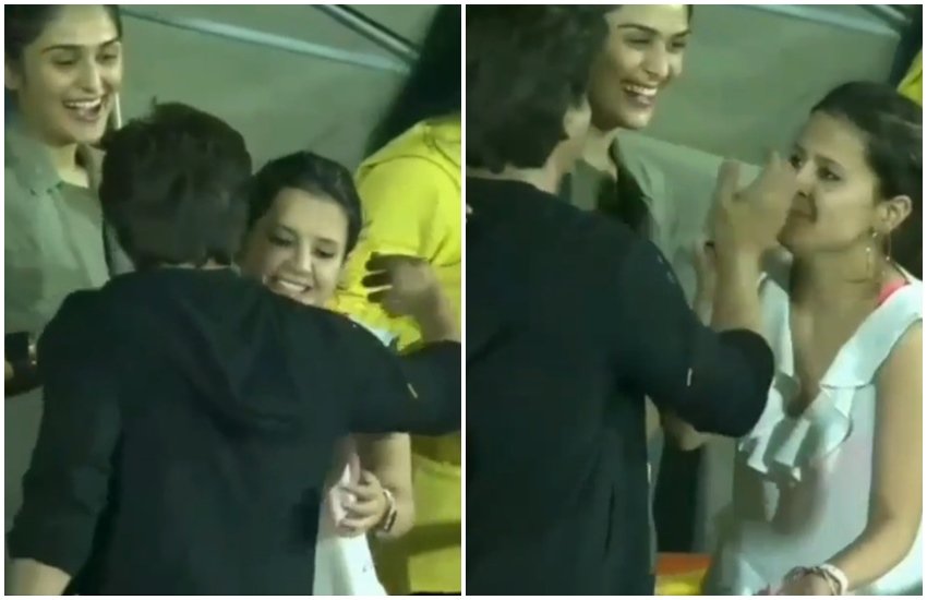 शाहरुख खान और साक्षी धोनी (फोटो सोर्स- वीडियो स्क्रीनशॉट) शाहरुख खान और साक्षी धोनी (फोटो सोर्स- वीडियो स्क्रीनशॉट)