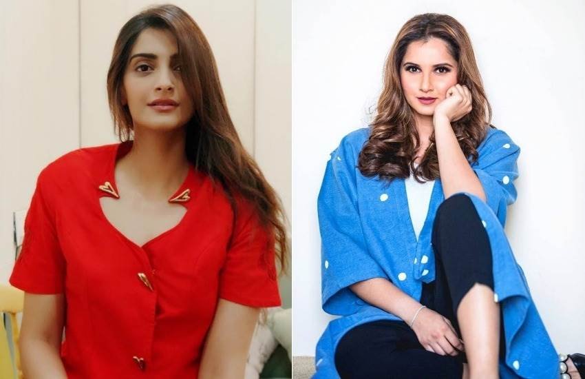 बॉलीवुड एक्ट्रेस सोनम कपूर और टेनिस स्टार सानिया मिर्जा। (फोटोः फेसबुक)