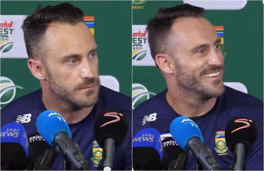 दक्षिण अफ्रीका की क्रिकेट टीम के कप्तान फाफ डु प्लेसिस (फोटो सोर्स- वीडियो स्क्रीनशॉट) दक्षिण अफ्रीका की क्रिकेट टीम के कप्तान फाफ डु प्लेसिस (फोटो सोर्स- वीडियो स्क्रीनशॉट)