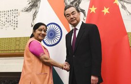 Sushma Swaraj and Wang Yi