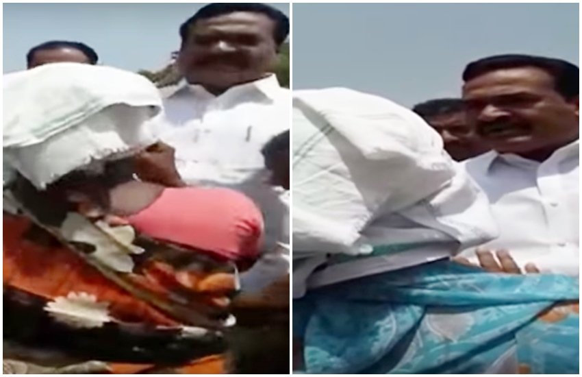 टीआरएस एमएलए गम्पा गोवरधन ने महिला किसानों पर किया गुस्सा (फोटो सोर्स- वीडियो स्क्रीनशॉट)