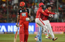 ipl live score, mujeeb ur rahman, mujeeb bowled kohli