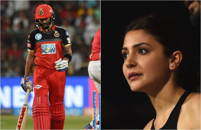 ipl match video, rcb video, virat kohli video, anushka sharma kiss, anushka sharma flying kiss