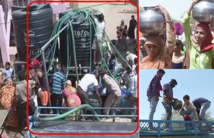 जयपुर में जल संकट के दौरान कुछ ये हालात नजर आए। (फोटोः एएनआई) जयपुर में जल संकट के दौरान कुछ ये हालात नजर आए। (फोटोः एएनआई)