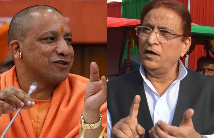 योगी आदित्यनाथ और आजम खान (एक्सप्रेस आर्काइव फोटो)