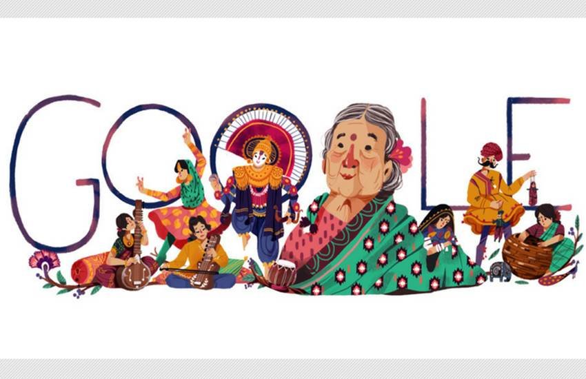 Kamaladevi Chattopadhyay, कमलादेवी चट्टोपाध्याय, Kamaladevi Chattopadhyay Doodle, kamaladevi chattopadhyay books, kamaladevi chattopadhyay awards