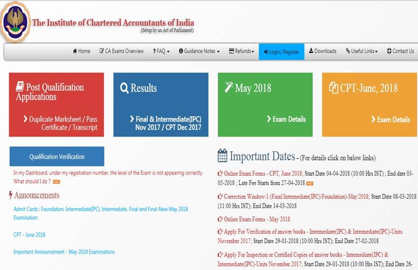 ICAI Admit Card: लॉगइन करें वेबसाइट icaiexam.icai.org पर। 
