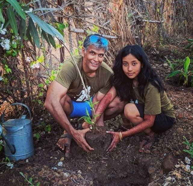 ankita konwar, milind soman, milind soman ankita konwar wedding, milind somand ankita konwar wedding pictures, milind soman instagram, milind soman and ankita konwar plant trees for every guest who attended their wedding, milind soman and ankita eco friendly marriage