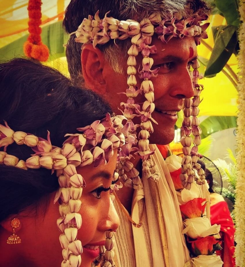 ankita konwar, milind soman, milind somand ankita konwar underwater, milind somand ankita konwar underwater romance, milind soman ankita konwar wedding, milind somand ankita konwar wedding pictures, milind soman instagram, milind soman and ankita konwar plant trees for every guest who attended their wedding, milind soman and ankita eco friendly marriag