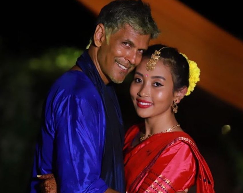 ankita konwar, milind soman, milind somand ankita konwar underwater, milind somand ankita konwar underwater romance, milind soman ankita konwar wedding, milind somand ankita konwar wedding pictures, milind soman instagram, milind soman and ankita konwar plant trees for every guest who attended their wedding, milind soman and ankita eco friendly marriag