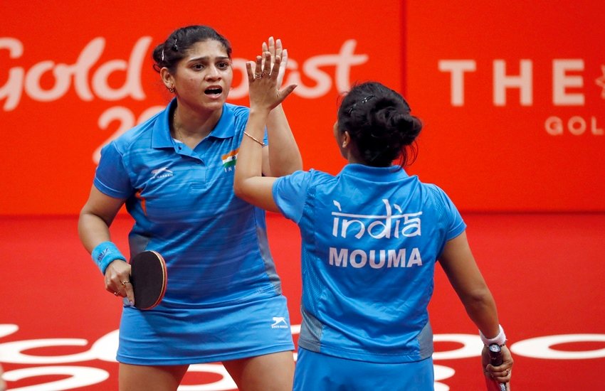 मौमा दास और मधुरिका पाटकर (REUTERS फोटो) मौमा दास और मधुरिका पाटकर (REUTERS फोटो)