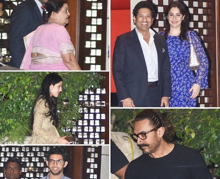 Aamir Khan, Sachin-Anjali Tendulkar, Akash Ambani’s fiancée Shloka Mehta, Aaditya Thackeray and Kokilaben Ambani clicked arriving at Nita-Mukesh Ambani’s home for a party held in the honour of the International Olympics Committee’s President, rAJEEV SHUKLA, Deepa malik, nita ambani's dinner party,