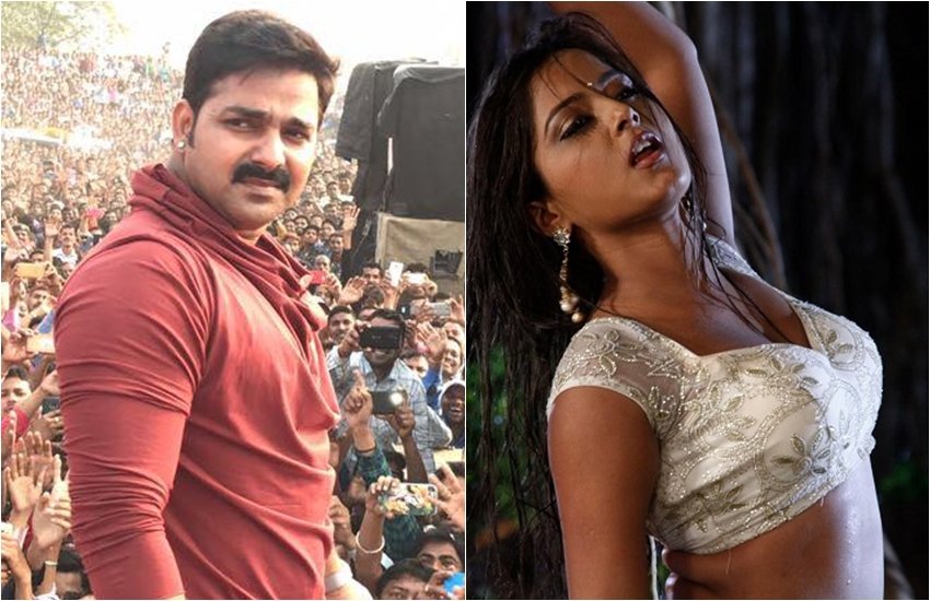 भोजपुरी फिल्मों के अभिनेता पवन सिंह और एक्ट्रेस अक्षरा सिंह।