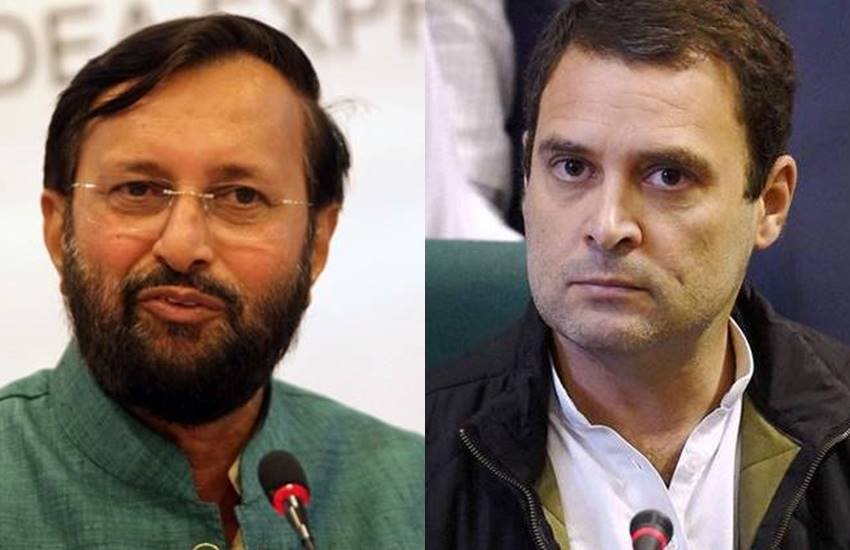 केंद्रीय मानव संसाधन विकास मंत्री प्रकाश जावडेकर ने कांग्रेस अध्यक्ष राहुल गांधी पर किया हमला केंद्रीय मानव संसाधन विकास मंत्री प्रकाश जावडेकर ने कांग्रेस अध्यक्ष राहुल गांधी पर किया हमला