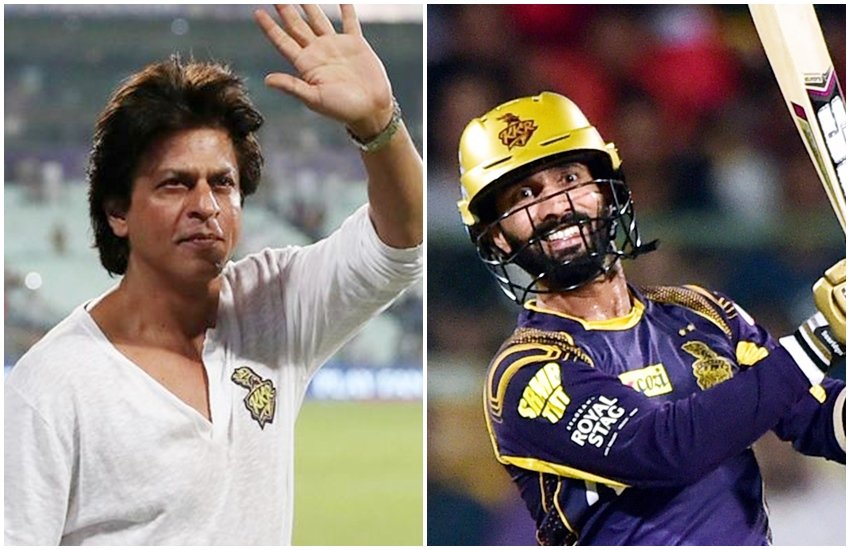 IPL 2018: शाहरुख खान और दिनेश कार्तिक (IPL फोटो/PTI फोटो)