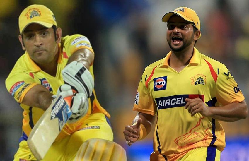 महेंद्र सिंह धोनी और सुरेश रैना। महेंद्र सिंह धोनी और सुरेश रैना।