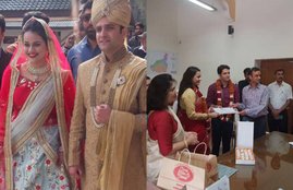 Tina Dabi, Tina Dabi wedding, Tina Dabi marriage, Tina Dabi pics, Tina Dabi photos, Tina Dabi wedding pics, IAS Topper Tina Dabi, IAS Topper Tina Dabi wedding, IAS Topper Tina Dabi photos, Athar Aamir Khan, Athar Aamir Khan pics, Athar Aamir Khan marriage, Athar Aamir Khan wife, Tina Dabi wedding photos, Tina Dabi wedding pictures, Married at March 20, Tina Dabi And Athar Aamir Khan, photo gallery