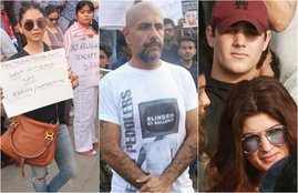 Twinkle Khanna, Aarav, Aditi Rao Hydari, Rajkummar Rao, patrlekha, kalki, vishal dadlani stand for justice, rape victims, video of Twinkle Khanna, Twinkle Khanna with son aarav, Rajkummar Rao says justice for rape victims, aditi rao justice for rape victims, entertainment news, bollywood news, entertainment news, bollywood news