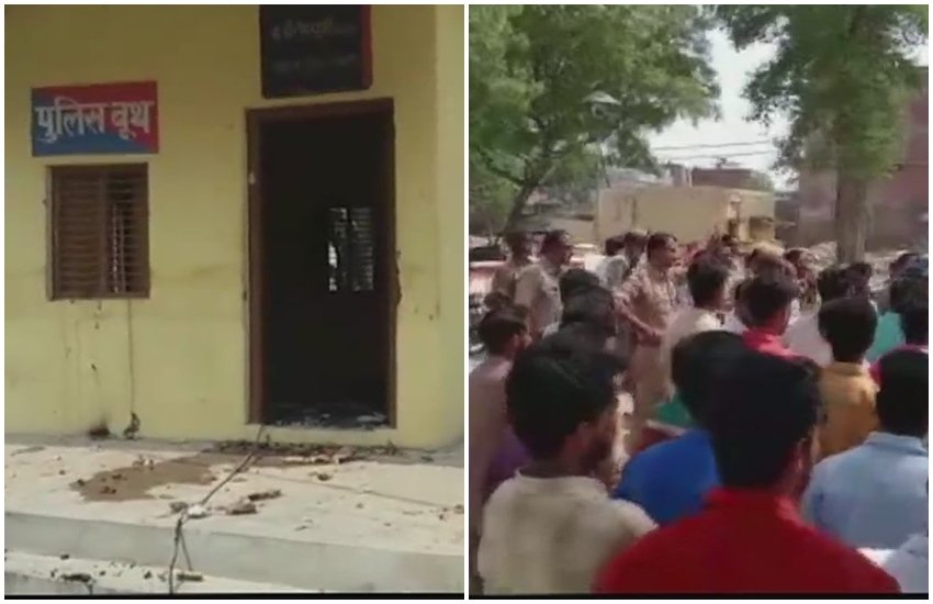 आजमगढ़ में फेसबुक पोस्ट को लेकर बवाल (एएनआई ट्विटर फोटो) आजमगढ़ में फेसबुक पोस्ट को लेकर बवाल (एएनआई ट्विटर फोटो)