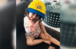 ziva singh dhoni with chennai super kings cap photo on instagram, ziva singh dhoni, chennai super kings, ziva singh dhoni with chennai super kings cap, ziva singh dhoni instagram, ipl, ipl 2018, ipl 2018 time table, ipl 2018 schedule, ipl 2018 team, ipl team 2018, ipl team 2018 players list, ipl scehdule 2018, ipl time table 2018, ipl team players list 2018