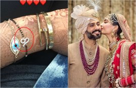 Sonam Kapoor Ahuja, sonam kapoor wearing her mangalsutra on the wrist, sonam kapoor new fashion, mangalsutra by sonam kapoor, mangalsutra designed by sonam, anand ahuja, entertainment news, bollywood news, television news, entertainment news, bollywood news, television news