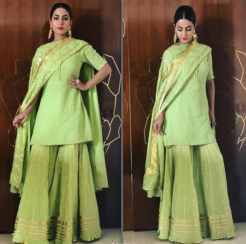 hina khan, hina khank wore light green sharara dress, hina khan looks fab on traditional avatar, hina khan pictures, ex contestant of bigg boss season 11 hina khan, bollywood news, televisionn newsentertainment news, bollywood news, televisionn news ,televisionn news, entertainment news, bollywood news, televisionn newsentertainment news, bollywood news, televisionn news