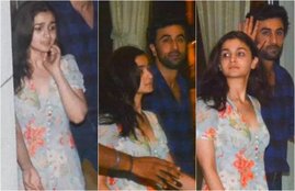 brahmastra stars, Ranbir kapoor, alia bhatt, Ranbir kapoor in brahmastra, alia in brahamastra, alia and ranbir in dinner date, ranbir with film producer, karan johar with alia, director aayan mukharji, see pictures of cool alia, ranbir, entertainment news, bollywood news, television news, entertainment news, bollywood news, television news