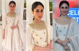 kareena kapoor, kareena kapoor khan, kareena kapoor in an event, kareena kapoor in Delhi, kareena kapoor reached with awesome off white sharara, kareena in nawabi style, see kareena kapoors pictures, entertainment news, bollywood news, television news, entertainment news, bollywood news, television news