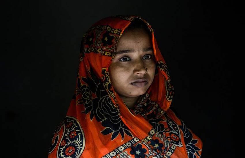 रोहिंग्‍या आतंकवादियों के हमले से सुरक्षित बचने वाली बीना बाला। फोटो- Twitter/Amnesty International 
