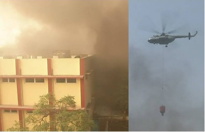 बैंबी ऑपरेशन के लिए बुधवार सुबह रवाना किया गया भारतीय वायुसेना का चॉपर। (फोटोः ANI)