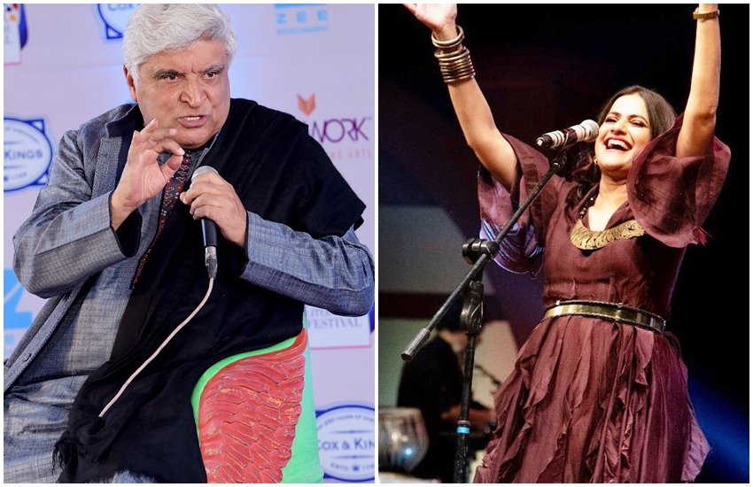 जावेद अख्तर और सोना महापात्रा (एक्सप्रेस आर्काइव फोटो/ट्विटर- @sonamohapatra)