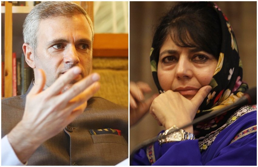 उमर अब्दुल्ला और जम्मू कश्मीर की मुख्यमंत्री महबूबा मुफ्ती (फोटो सोर्स- एक्सप्रेस आर्काइव फोटो)