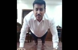 Rajyavardhan Rathore, fitness challenge, punya prasun bajpai, Union Minister of Youth Affairs, Union Minister of Youth Affairs Rajyavardhan Rathore, Information and Broadcasting minister, HumFitTohIndiaFit, Hum Fit Toh India Fit, punya prasun bajpai challenge, Hindi news, news in Hindi, jansatta
