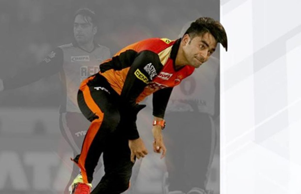 विकेट झटकने के बाद जश्‍न मनाते गेंदबाज राशिद खान। फोटो- BCCI