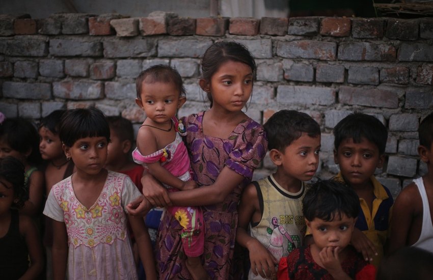 रोहिंग्या शेल्टर कैंप में रहने वाले बच्चे (फोटो सोर्स- एक्सप्रेस आर्काइव फोटो)