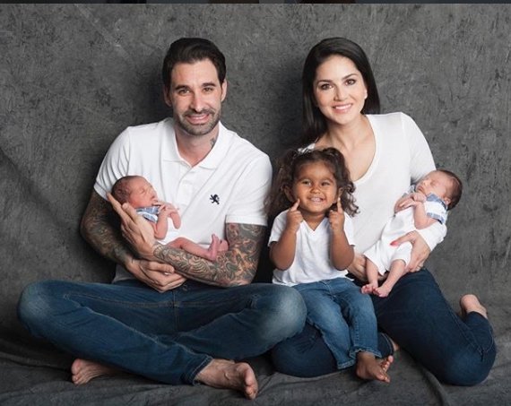 sunny leone family, sunny leone family Photos, sunny leone family latest photos, sunny leone new born sons, sunny leone sons names, sunny leone son asher singh weber, sunny leone son noah singh weber, sunny leone daughter nisha kaur weber, sunny leone husband