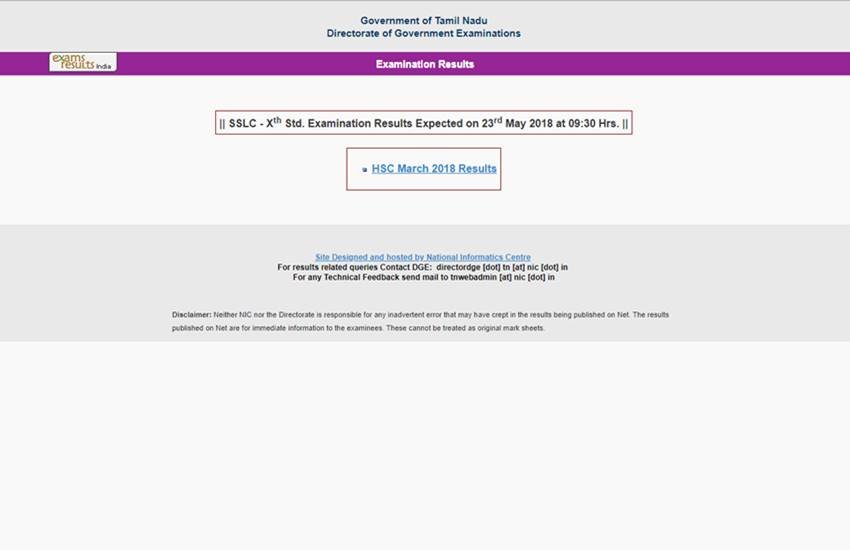 TS SSLC 10th Result 2018 Live: नतीजे देखने के लिए आप वेबसाइट www.tnresults.nic.in, www.dge.tn.gov.in, www.dge1.tn.nic.in और www.dge1.tn.nic.in पर विजिट कर सकते हैं।