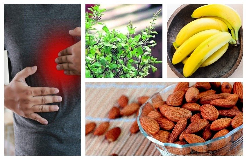 home remedies, home remedies for acidity, home remedies for heart burn, home remedies for nausea, acidity, basil, banana, milk, almonds, health news in hindi, health tips in hindi, lifestyle news in hindi, jansatta