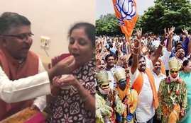 karnataka election results, karnataka election results 2018, कर्नाटक चुनाव परिणाम, कर्नाटक चुनाव परिणाम 2018, karnataka election results date, karnataka assembly election results, karnataka assembly election results 2018, karnataka election results 2018 date, karnataka election results date 2018, karnataka election results 2018 date, karnataka election results time, election results, bjp workers, bjp workers pics, bjp workers celebration, bjp workers photos, photo gallery