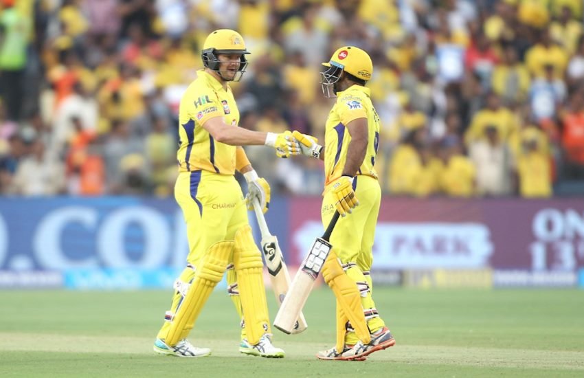 शेन वॉट्सन और अंबाती रायडू। (Photo Courtesy: IPL)