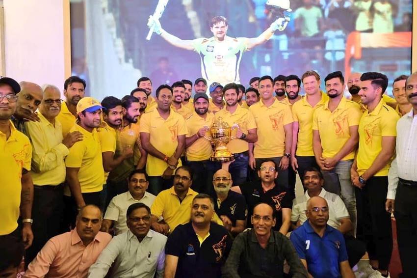 ms dhoni, dr rn baba, csk celebrations, indian premier league 2018, ipl 2018 final, shane watson, Chennai Super Kings vs Sunrisers Hyderabad, chennai super kings, Sunrisers Hyderabad, cricket, CSK Dinner party, CSK party, CSK team