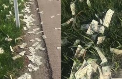 VIDEO: सड़क पर बिखर गई 4 करोड़ रुपये की नकदी, लूटने वालों को पुलिस ने दी वॉर्निंग