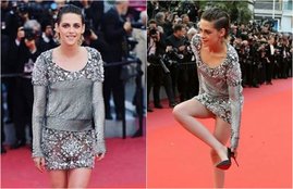 Cannes 2018, Kristen Stewart, risten Stewart has always been a rebel with a cause, Kristen Stewart chose to stand up against the no flats , Kristen Stewart rule by removing her Christian Louboutin heels in the middle of the red carpet
