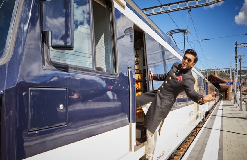Switzerland, ranveer singh train,Ranveer Singh, ranveer on tour, ranveer in Switzerland, ranveer singh deepika padukone, ranveer singh photos, ranveer singh marriage, jansatta