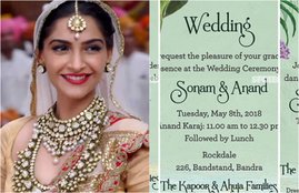 sonam kapoor, anand ahuja wedding invite, sonam kapoor, sonam kapoor anand ahuja, sonam kapoor anand ahuja wedding, sonam kapoor wedding, sonam kapoor style, sonam kapoor bhane, anand ahuja bhane, sonam kapoor in bhane, who is anand ahuja, anand ahuja wedding, anand ahuja fashion, sonam kapoor fashion, sonam wedding, sonam anand wedding