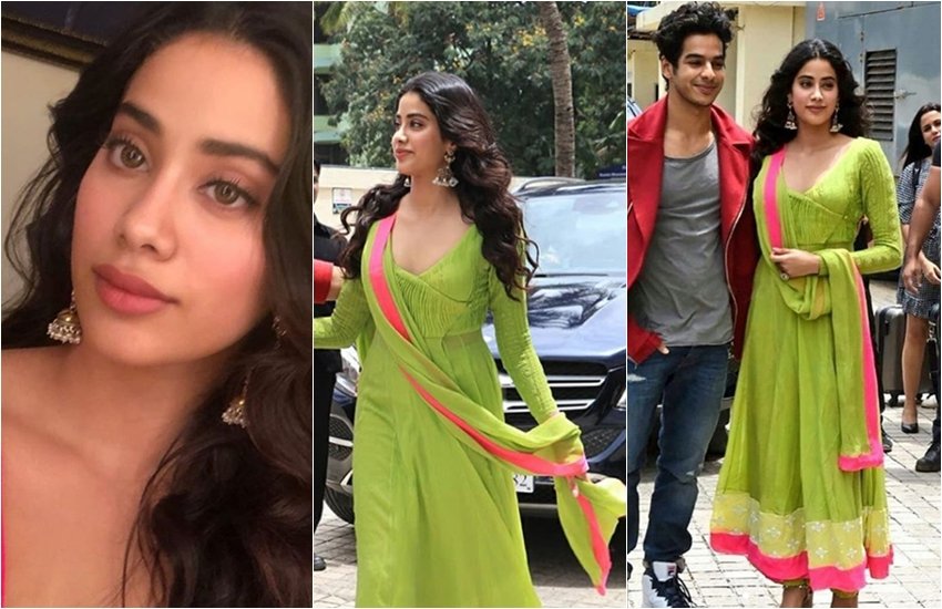 dhadak trailer, janhvi kapoor, ishan khattar in dhadak, janhvi kapoor in trailer release dhadak, janhvi wore green pink line anarkali suit on trailer launch, janhvi looks fabon dhadak trailer, shridevi daughter janhvi kapoor, dhadak, dhadak trailer, dhadak movie trailer, dhadak 20th july release, dhadak cast, jhanvi kapoor, jhanvi kapoor dhadak, ishaan khatter, ishaan khatter dhadak, ishaan khatter jhanvi kapoor