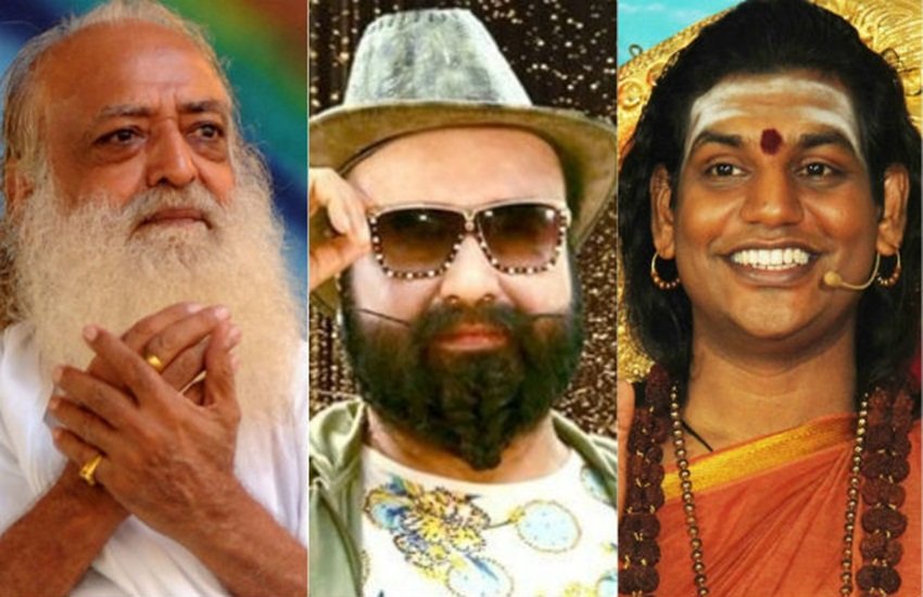आशाराम, राम रहीम और नित्यानंद की इस तस्वीर का इस्तेमाल प्रतीकात्मक तौर पर किया गया है। 