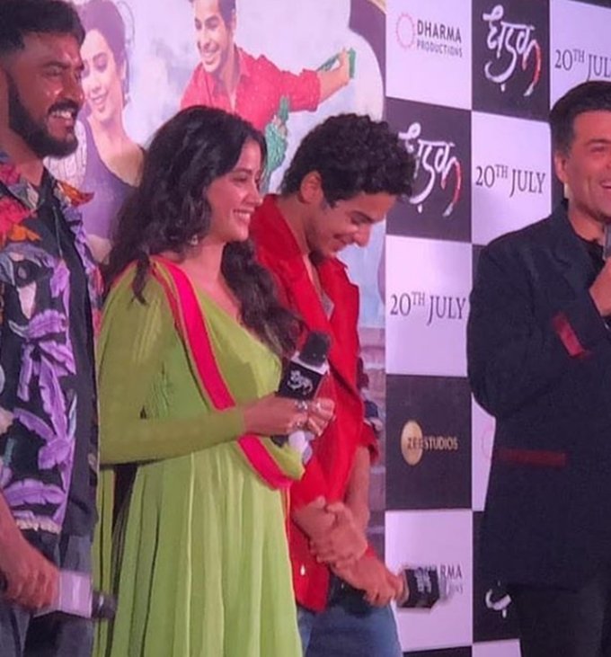dhadak trailer, janhvi kapoor, ishan khattar in dhadak, janhvi kapoor in trailer release dhadak, janhvi wore green pink line anarkali suit on trailer launch, janhvi looks fabon dhadak trailer, shridevi daughter janhvi kapoor, dhadak, dhadak trailer, dhadak movie trailer, dhadak 20th july release, dhadak cast, jhanvi kapoor, jhanvi kapoor dhadak, ishaan khatter, ishaan khatter dhadak, ishaan khatter jhanvi kapoor