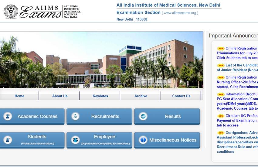 aiims result, aiims delhi, aiims result 2018, aiims mbbs result 2018, aiims mbbs result 2018, aiimsexams.org